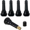 ANDSHUAI TR414-Valvole in Gomma per Pneumatici Auto,Cerchioni a Scatto | Colore Nero,Confezione da 5