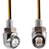evomosa Mini LED moto Turn Signal luce ambra indicatore laterale 12V per moto custom strada chopper cruiser 8mm vite (Argento)