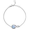 Gemlanto 925 Braccio d'argento Sterling Infinity Genuine Natural Moonstone June Birthstone Link Bracciales for Women Daughter Gifts Anniversary Jewellery Gifts for Her Mamma