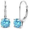 DOCHAIS Moissanite Orecchini Donna Argento 925 0.5ct-1.0ct Brillante Oro Bianco Orecchini Punto Luce Regalo Donna Compleanno G