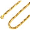 FindChic Collana Uomo Oro a Catena Cubana Miami in Acciaio Inossidabile Piatta 3,5mm Lunghezza 55cm Collana Uomo Catena Maglia Stile Hip Hop Punk