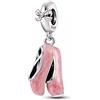 Mon & Sons Ciondolo a forma di rana, cuore, sorella, balletto, fiore, farfalla, pesce, fortuna, compleanno, in argento Sterling 925, compatibile con braccialetti Pandora Charm Moments, one size, Metallo, Non