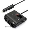 YONGYAO Sdoppiatore Accendisigari Auto, USB accendisigari auto presa accendisigari 12V/24V Caricabatteria Auto 4 USB Porte & 3 Prese per GPS Dash Cam Cellulare Tablet con voltmetro LED & interruttore