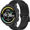 GIOPUEY 22mm Cinturini Compatibile con SUUNTO Vertical 2/Vertical/Race2/Race/Race S/Run, Morbido TPU Cinturino [Design a Colori di Giunzione] - Black