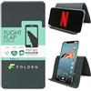 Flight Flap Folden, Supporto per telefono cellulare e tablet per aereo, pieghevole, per scrivania, letto, ufficio, tapis roulant, accessori essenziali per lunghi viaggi in aeroplano, silicone
