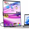 JSAUX FlipGo Pro 16 Monitor Portatile a Doppio Schermo, 2.5K Estensore di Schermo Portatile, Triplo monitor Compatibile con Windows/macOS/Linux, Connessione a cavo unico/Design Magnetico/DisplayLink