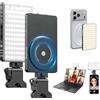 SMALLRIG M3 Luce LED Video Magnetica per Selfie con Clip, 120 LED 2000mAh Ricaricabile CRI90+, 2700K-6500K, Illuminazione di Riempimento Portatile con Clip per iPhone, iPad, Fotocamera/Laptop - 5505