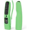MOSHOU Custodia in Silicone Compatibile con LG Telecomando MR21GA MR21GC MR22GN MR23GN MR24GA MR24GN QNED 2024 Smart TV Telecomando Guscio Protettiva Cover per LG Remote Control (Verde fluorescente）