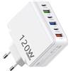 Caricatore USB P37 40W 6A Con 4 Porte – Ricarica Rapida QC 3.0 Per Samsung, Xiaomi, Huawei, IPhone E Altri
