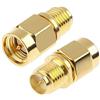 TengKo SMA Female to SMA Female Plug Connector RF Coaxial Adapter Gold Plating Adapter for Wi-Fi Antenna Repeaters Radio Signal Extension Cable (2 Pack)