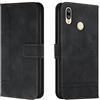 Bravoday Cover per Huawei Y7 2019 / Y7Pro 2019 / Y7 Prime 2019 / Enjoy 9, Flip Custodia in Pelle PU Portafoglio Custodia per Huawei Y7 2019, con Slot per Schede, Nero
