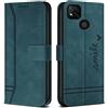 Bravoday Cover per Redmi 9C / Xiaomi Poco C3, Flip Custodia in Pelle PU Portafoglio Custodia per Redmi 9C / Xiaomi Poco C3, con Slot per Schede, Verde