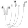 MyGadget Lacci magnetici (2 pezzi) compatibili con AirPods 1 | 2 | 3 | Pro - in silicone e ideali per lo sport - [70 cm lunghezza] - Laccetti Cuffie Bianco