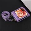 TIANYUE Custodia per Motorola Razr 50 Custodia, con [cordino] [Slot per Schede] Custodia Flip in Pelle, Elegante ed Elegante per Motorola Razr 50-viola