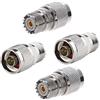 TengKo RF Coaxial Adapter Coaxial N Male to Female UHF SO-239 Coaxial Adapter for Repeaters Wi-Fi Antenna Extension Cable Signal Radio (4 Pack)