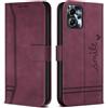 Bravoday Cover per Motorola Moto G13 / Moto G23 / Moto G53, Flip Custodia in Pelle PU con Slot per Schede, Portafoglio Custodia per Motorola Moto G13 / Moto G23 / Moto G53, Vino Rosso