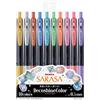Zebra Technologies Zebra Penna a sfera gel Sarasa Clip 0,5 mm Deco Shine Color, set da 10 colori (JJ15-10C-SH)