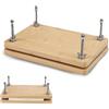 MerwDeeyt Kit di rilegatura per libri in legno pressa per libri in legno con 4 viti in legno pressa per rilegatura libri strumenti per rilegature portatili per casa e ufficio legatori-1 strato di