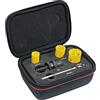 Starrett Kit di seghe a tazza a taglio rapido, 8 pezzi bi-metallo Kwik Change Arbors Set con trapano pilota HSS - Kit elettricista compatibile con Bosch Dewalt Hitachi Festool Milwaukee