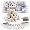 SPEEDWOX 80pcs ruota di lucidatura per Kit di lucidatura Dremel ruota di lucidatura del feltro di lana per utensili rotanti Dremel ruote di lucidatura dell'asta 1/8 assortimento di kit di lucidatura