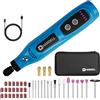 HARDELL Mini Trapano Elettrico, 5 Velocità Regolabile Utensili Rotanti Multifunzione Con 43 Accessori per Lucidatura, Sabbiatura, Smerigliatura, Incisione, Fai da te, Utilizzare Durante La Ricarica