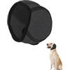Fokroin Paraorecchie per Cani Impermeabili, Grigio, L, 1 pezzo, Paraorecchie per cani, paraorecchie impermeabili, antiscivolo, regolabile, per toelettatura degli animali domestici, bagno