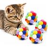Vebetter Palline di feltro per gatti - 4 palline giocattolo, palline per gatti in feltro, palline morbide, gattini pom poms, giocattolo per interni, palline da 5 cm