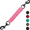 PetBonus Clip di sicurezza per collare per cani, cinghia di sicurezza di backup fatta a mano per imbracatura per cani, connettore per guinzaglio a doppia estremità (rosa)