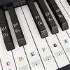 Fansjoy Adesivi per Tastiera o Pianoforte per 37, 49, 54, 61, 88, Piano e Tastiera Music Note Adesivi per Bianco e Nero Chiavi, Trasparente e Rimovibile, Perfetto per Bambini e Principianti