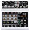 BOMGE Mixer audio, console di mixaggio sound board con 5 canali USB digitale Bluetooth effetto ritardo eco, alimentazione phantom 48 V, mixer stereo DJ per registrazione, live streaming, podcasting