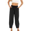 Enjyam Pantaloni Donna Casual al Caviglia per Primavera Estate-Grigio Blu/M