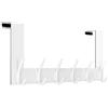 WEBI Appendiabiti da Porta,Attaccapanni da Porta,Gancio Porta,Acciaio Inox Appendino da Porta con 6 Ganci,Porta Accappatoio da Bagno,4.5cm,Bianco