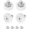 QUARKZMAN Ruote per Cassetti in Nylon Ruote di Ricambio per Pulegge Cassetti Armadi Cuscinetto 19mm Guide Scorrevoli con Dadi per Parti Mobili Armadio Armadio Confezione da 4