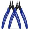 TOOLUTION Tronchesino Micro a Taglio a Raso | Cesoia per Modellismo, Gioielli ed Elettronica | Tagliafili a Filo Professionale | Per Zip Tie, Plastica e Lavori di Precisione, 2 Pack