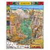 Artery8 Map Mora 1931 Yosemite Valley Pictorial Large Wall Art Poster Print Thick Paper 18X24 Inch Carta geografica Valle Parete Stampa di poster