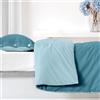 Ruggeri Set Copripiumino Singolo in Cotone, Federa, Lenzuola Sacco, Blu