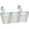 Artevasi Pot Capri - Vaso triplo 54 cm, colore: Grigio chiaro