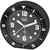 Trevi SL 3091 R Orologio al Quarzo con Sveglia e Grande Quadrante con Numeri in Rilievo, Tasto Snooze/Light, Suoneria Elettronica, Movimento Silenzioso Sweep, Nero