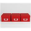 walther design FB-115-R3 - Scatola portaoggetti, confezione da 3, rosso