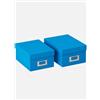 walther design FB-115-UD - Scatola portaoggetti, confezione da 2, blu oceano