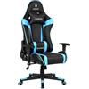 Oversteel - ULTIMET Sedia da gaming professionale in similpelle, braccioli 2D, regolabile in altezza, schienale reclinabile a 180°, pistone a gas classe 3, fino a 120Kg, colore Blu
