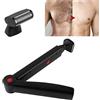 Yearninglife Rasoio elettrico per la schiena da uomo, depilazione e rasoio per il corpo, elettrico auto-schiena rasoio USB pieghevole per capelli