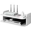 NUODWELL Router Storage Box Montaggio a Parete TV Mensola Multimediale Mensola di Immagazzinaggio WiFi Rack per TV Componenti Cavi Scatole Router Remotes Console di Gioco（L01）