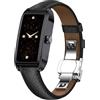 findtime Fitness Tracker Donna Slim Elegante Luxus Schwarz Oro Classico Smartwatch Damenuhr Fitness Uhr für Frauen Attività Tracker Pulsuhr Sportuhr mit Herzquenz SchlafMonitor Pedometro Rettangolare, Nero
