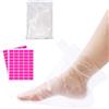 ZXCHOME 100 calzini usa e getta in plastica per pedicure piedi, cera paraffina trattamento termale, fodere da bagno in cera paraffina per piedi, calzini trasparenti