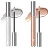 Hppsctink 2pcs Rossetti liquidi, 2.4g Rossetti Bianco argento e 2.4g Rossetti Tramonto d'oro, Smalto labbra antiaderente, Colore a lunga durata,lipsticks
