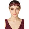 BABEYOND Anni '20s Gatsby Flapper - Fascia per capelli in stile anni '20, con strass, accessorio Charleston, da donna, colore: Rosso