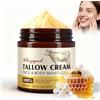 HOUSN Crema al Tallow Cream e Miele 120g, Crema Idratante Viso Naturale con Suido di Manzo, Face Cream Nutriente per Pelle Secca, Idratante Corpo e Mani per Tutti i Tipi di Pelle