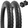 YunSCM 2Pcs Pieghevole 14 pollici copertoni 14x2.125 ETRTO 57-254 14 pollice Camera d'aria AV32mm compatibile Biciclette per bambini，Bici da strada, city bike 14x2.10 14x2.125 14x2.25 pneumatici