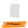 EcoPrice Buste Shopper Carta Manici 32x13x28cm White 25pz